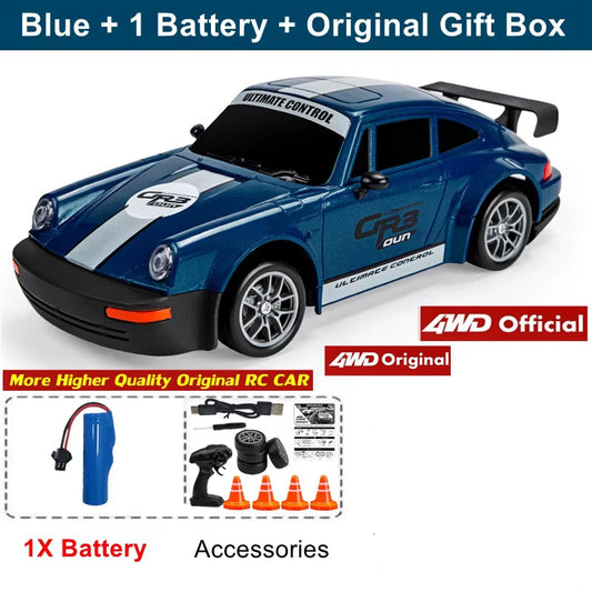 RC Drift Car with LED Light 2.4G Radio 20Km/H High Speed Remote Control Racing Cars Vehicle Model Toy Gift for Boy Girl Kid
