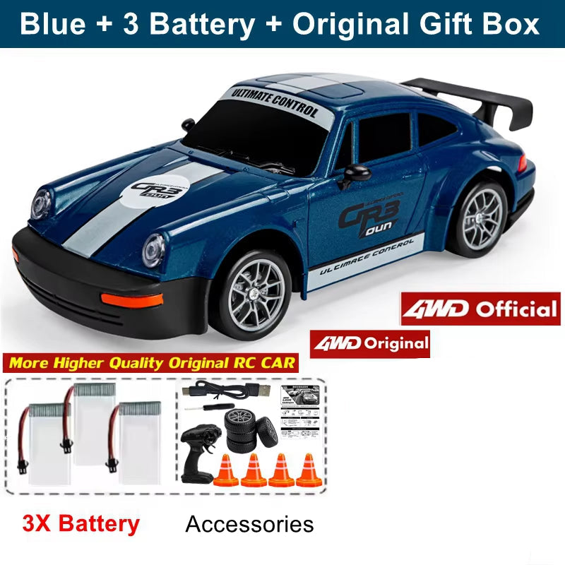 RC Drift Car with LED Light 2.4G Radio 20Km/H High Speed Remote Control Racing Cars Vehicle Model Toy Gift for Boy Girl Kid