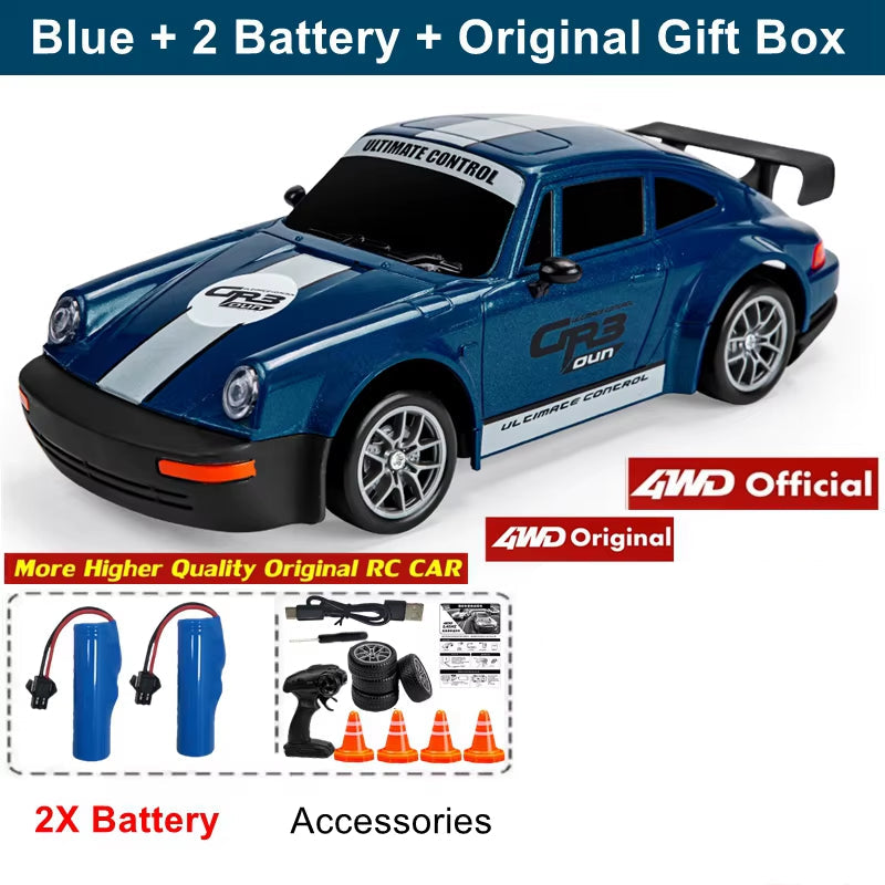RC Drift Car with LED Light 2.4G Radio 20Km/H High Speed Remote Control Racing Cars Vehicle Model Toy Gift for Boy Girl Kid